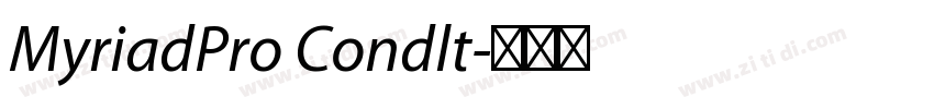 MyriadPro Condlt字体转换